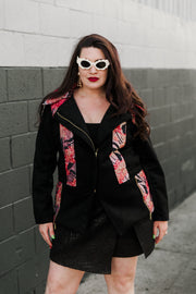 Moto Jacket "WTF Flower" (Pink)