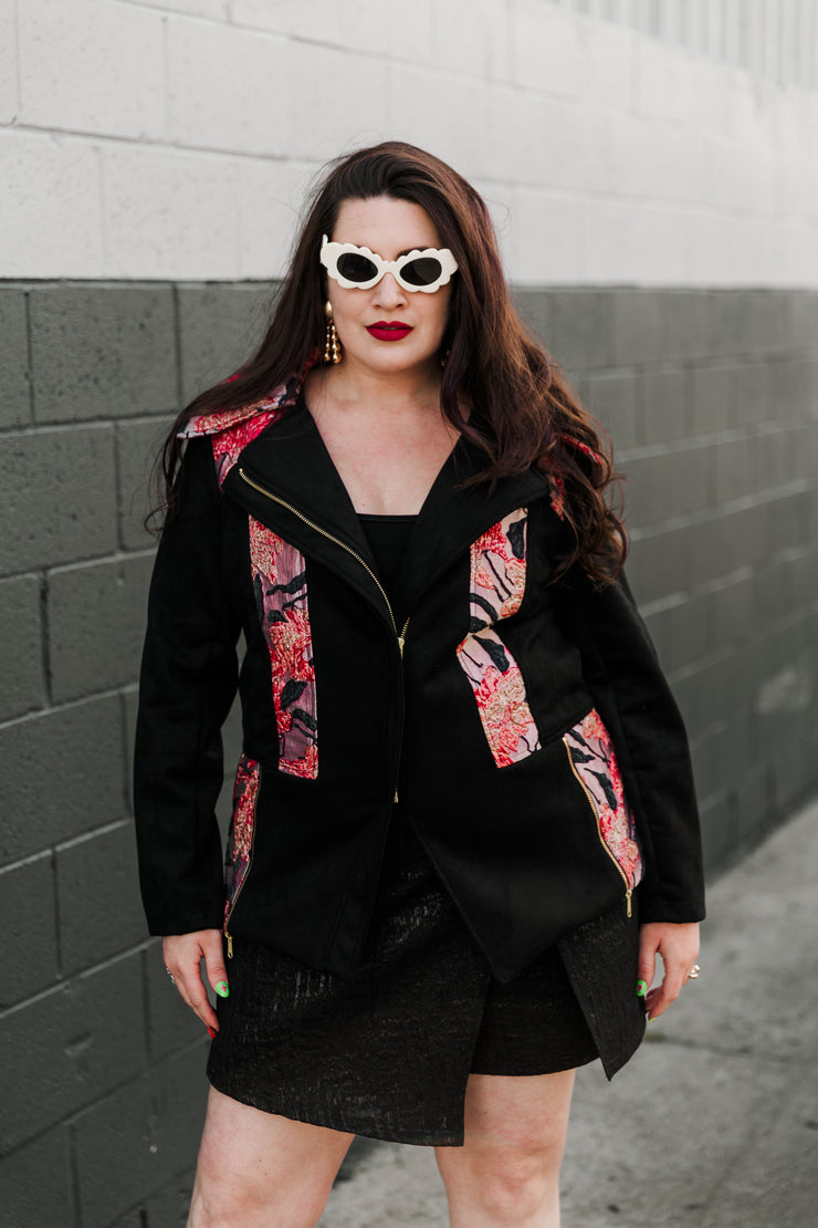 Moto Jacket "WTF Flower" (Pink)