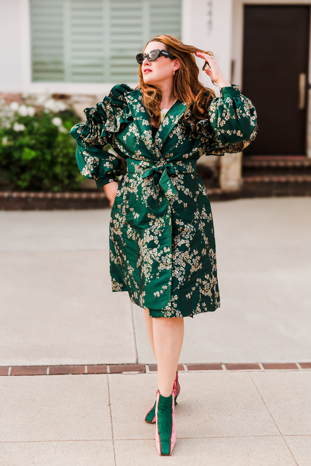 Ruffle Trench Coat in “Madama Butterfly”