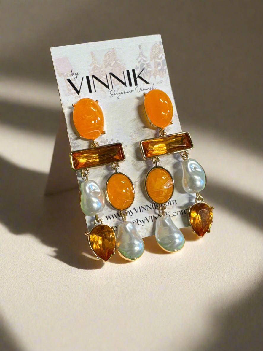 Rock Opera Earrings (Tangerine)