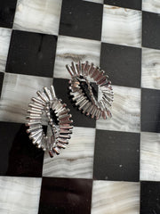 Wavy Staircase Earrings (Silver)