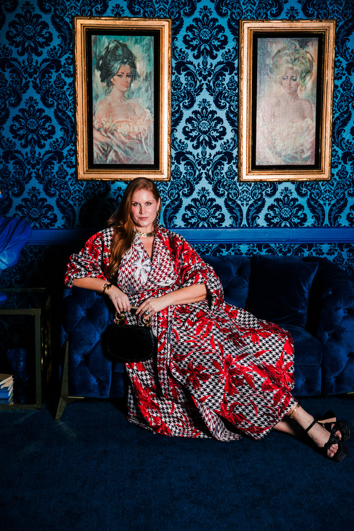 Parisian Coat in "Piqué Houndstooth”