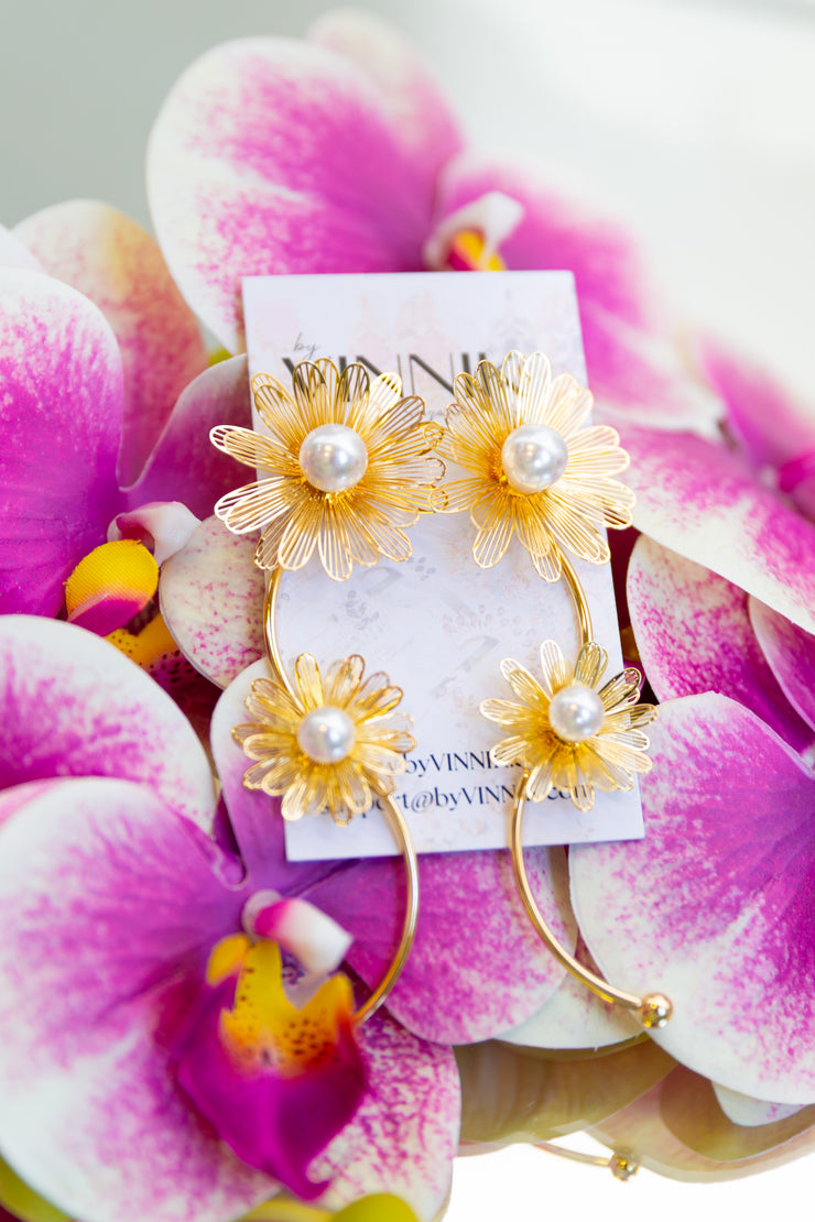 Flower Chain Earrings