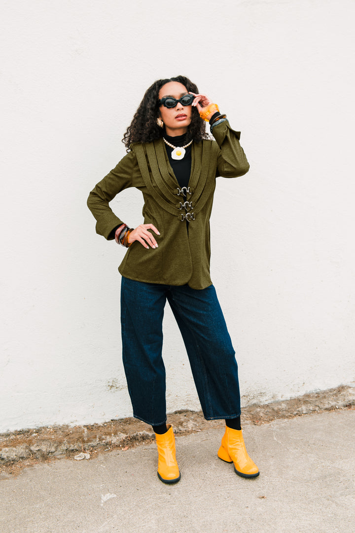 Sartorialist Ponte Blazer in "Olive”