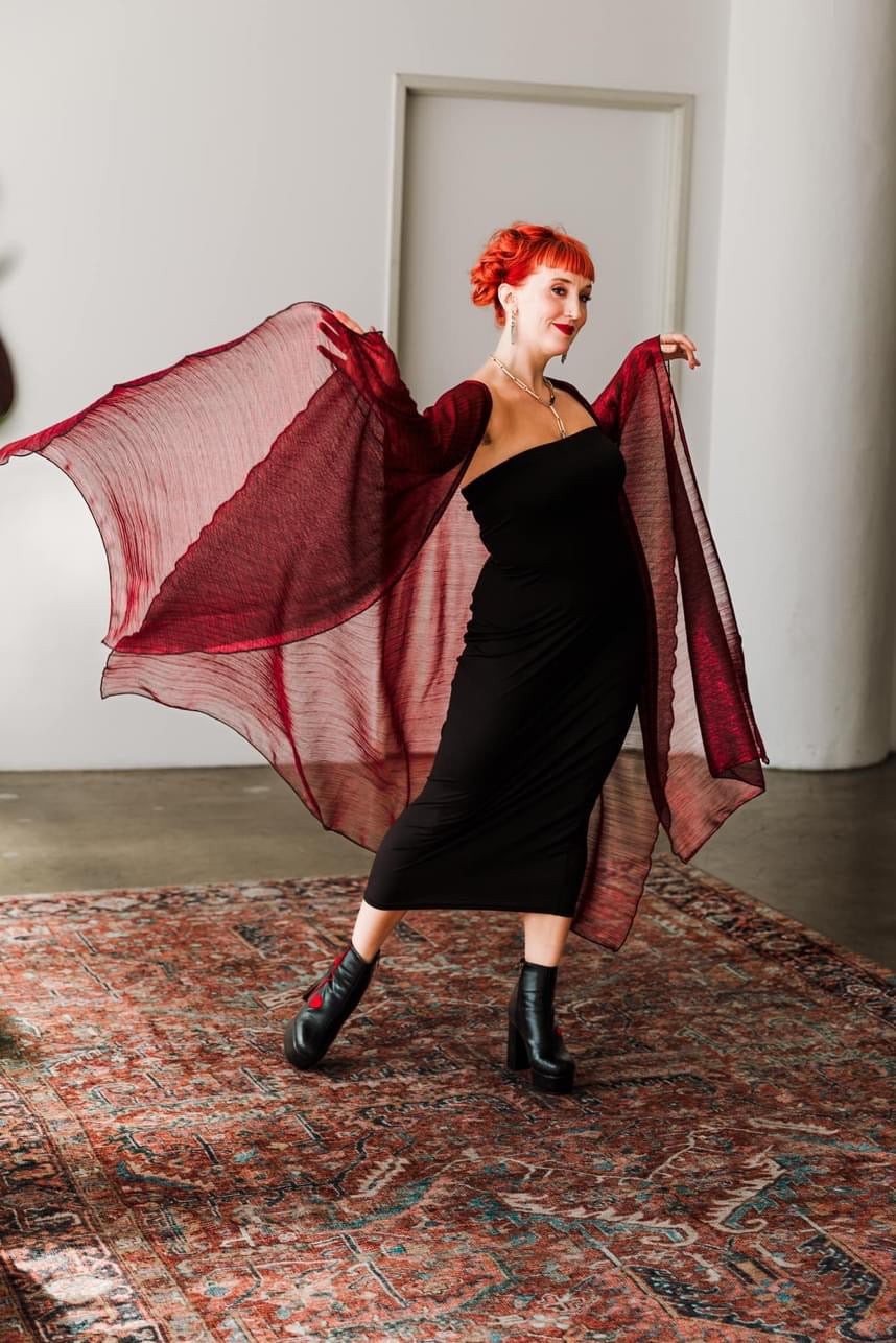 Blanket Scarf “Ruby Slink”