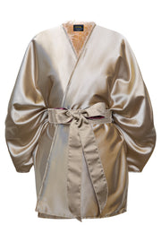 Theater Jacket in “Shag Tinsel" (Blush)