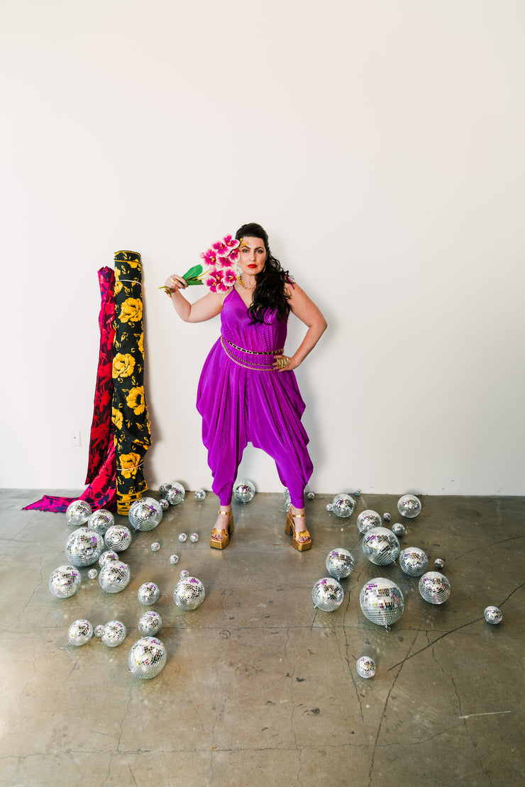 Poiret Jumpsuit in "Orchid Slink"