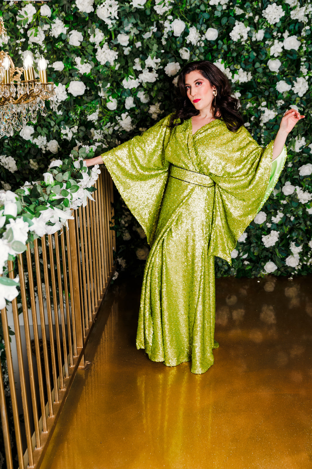 Runway Bohémienne Kimono Robe in “Brat Sequin”