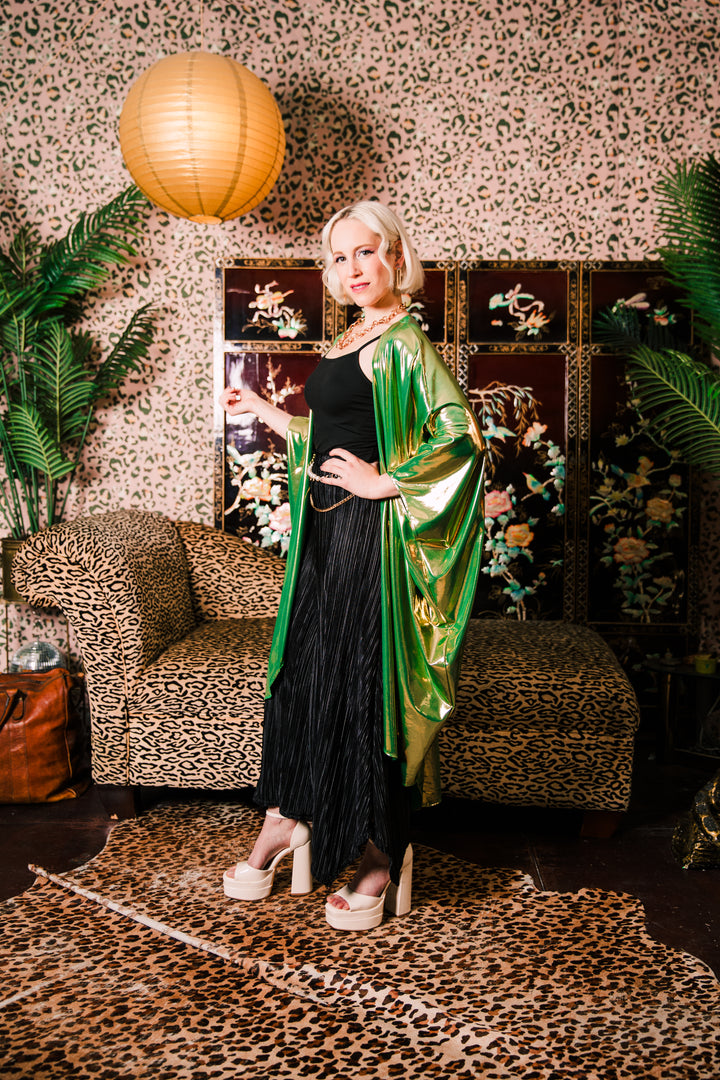 Coloratura Cape in "Disco Fever" (Green)