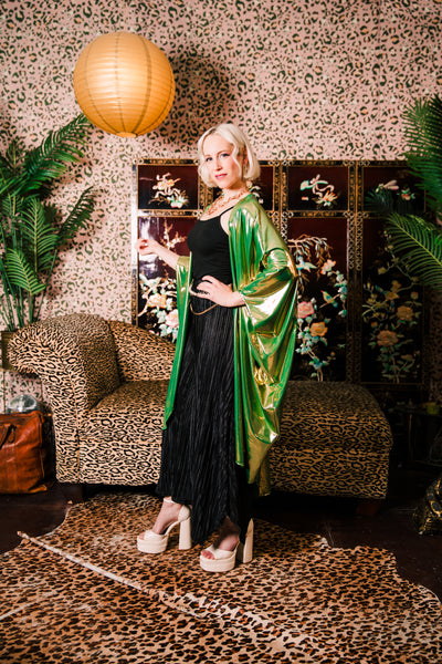 Coloratura Cape in "Disco Fever" (Green)