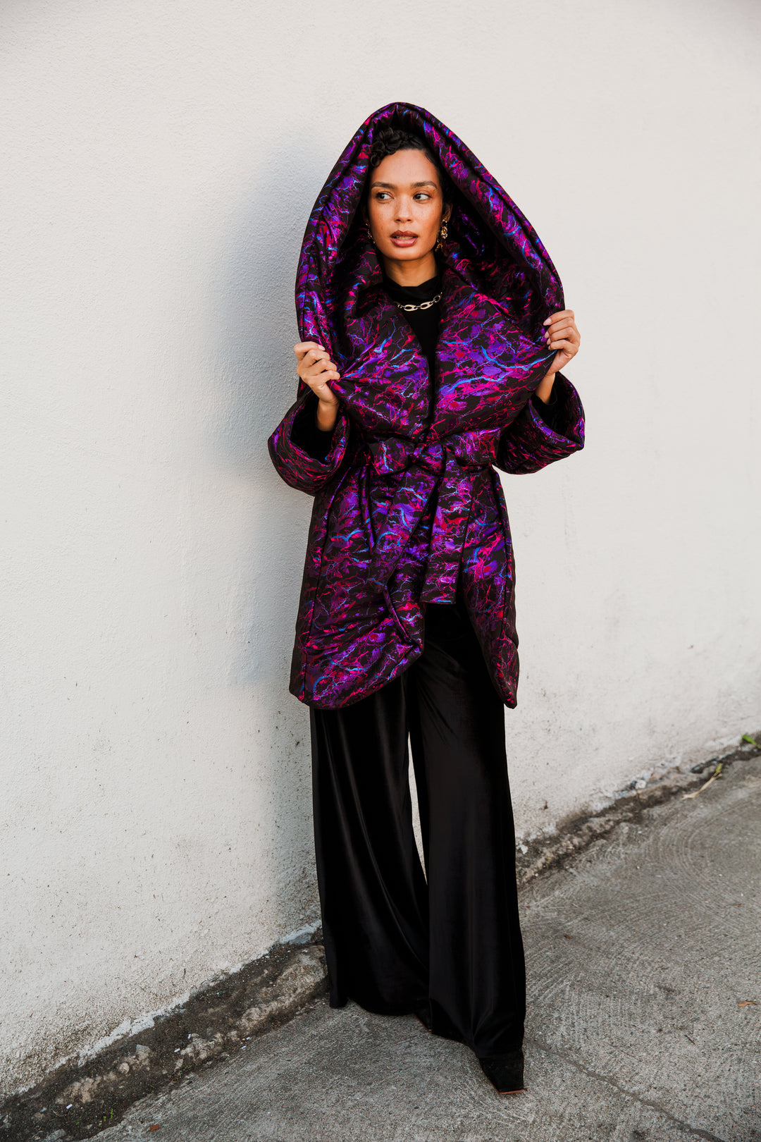 Cocoon Coat in "Brunette"