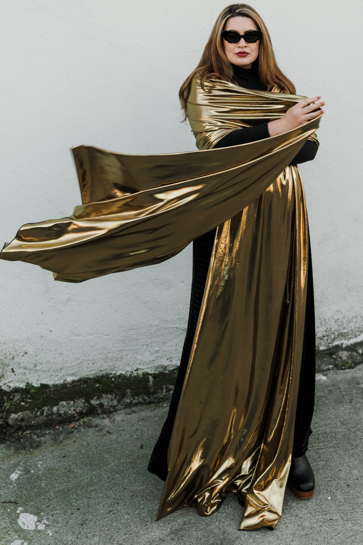 Blanket Scarf in "Disco Fever" (Gold)