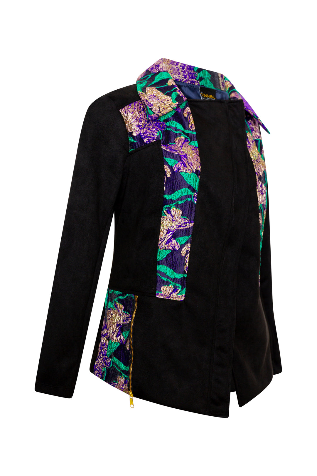 Moto Jacket in "WTF Flower" (Purple)
