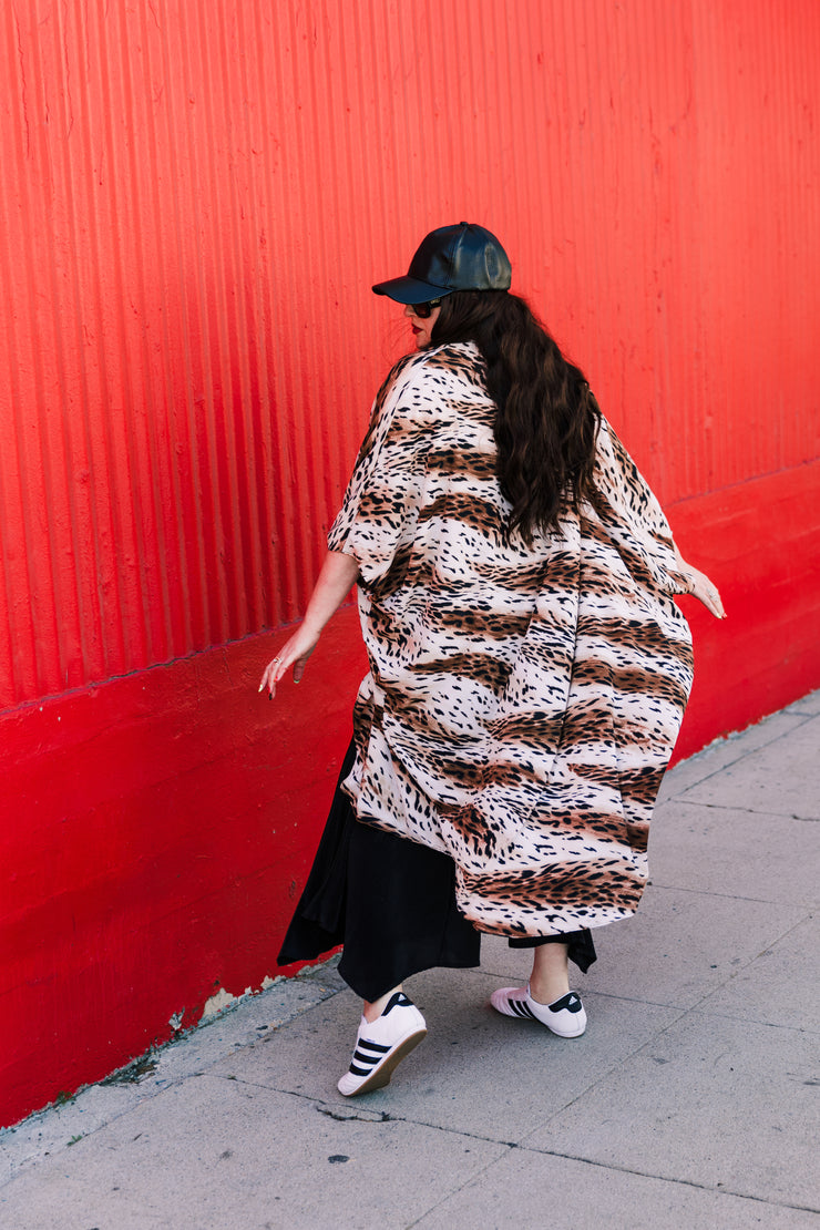 Coloratura Cape in "Neutral Animal Print"