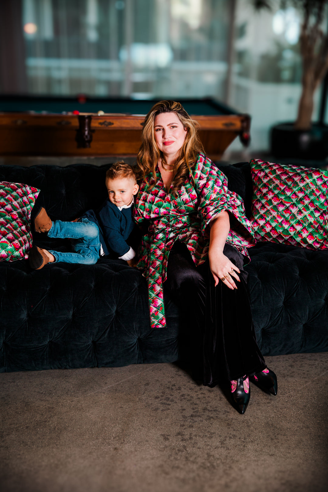 Pillow in “Painted Scales" (Green)