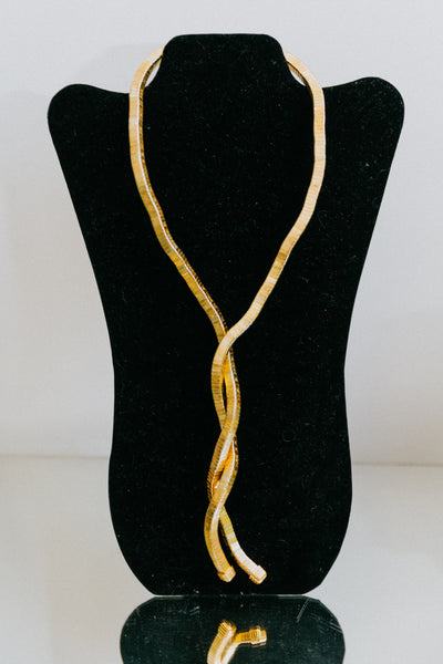 Square Snake Necklace (Gold)