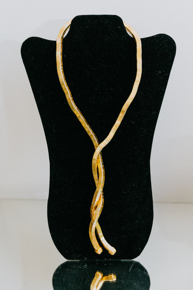 Square Snake Necklace (Gold)