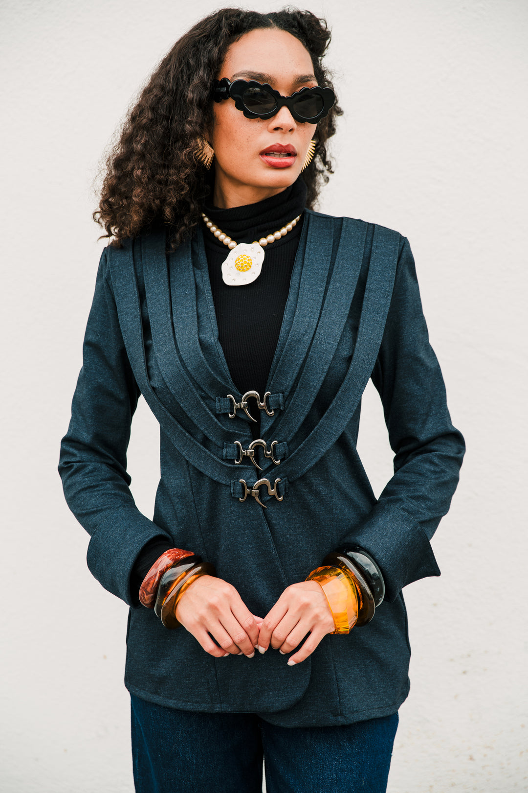 Sartorialist Ponte Blazer in "Denim”