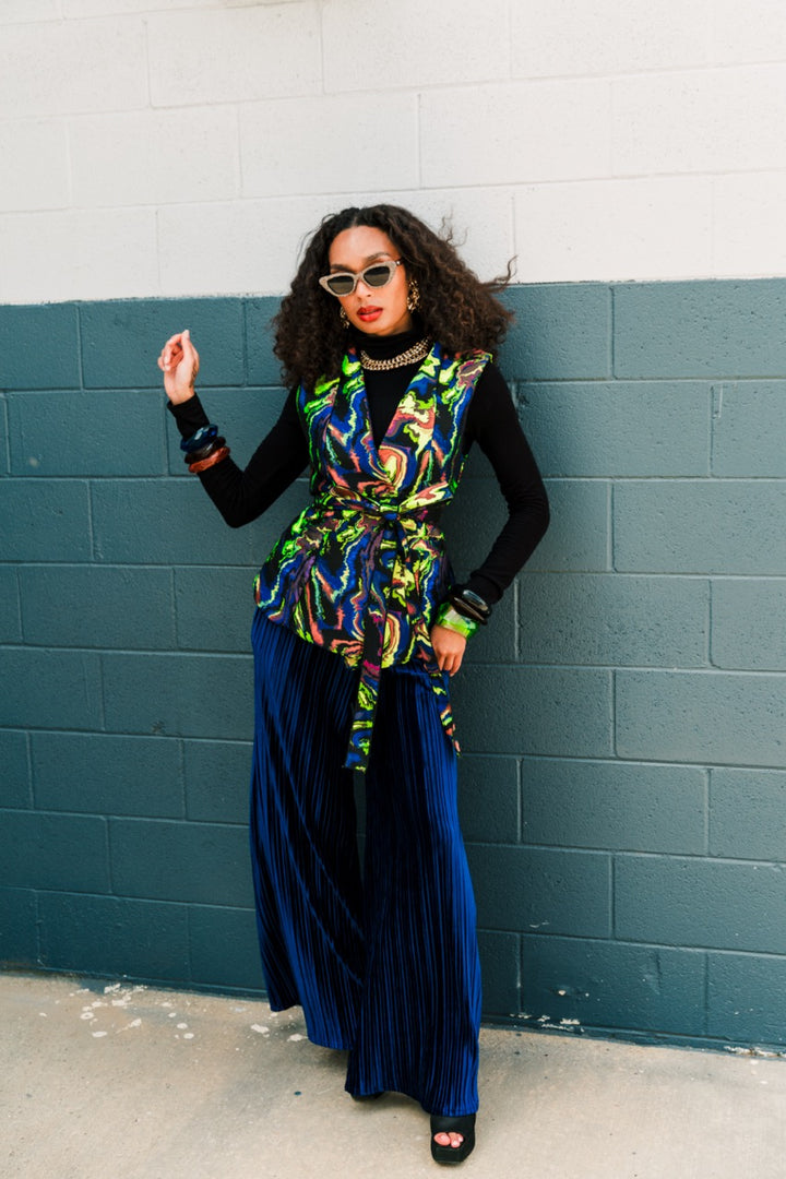 Lusso Jacquard Waistcoat in "Brat Marble"