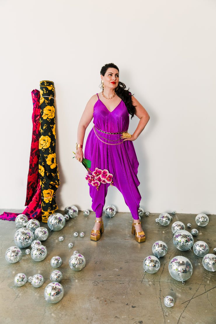 Poiret Jumpsuit in "Orchid Slink"