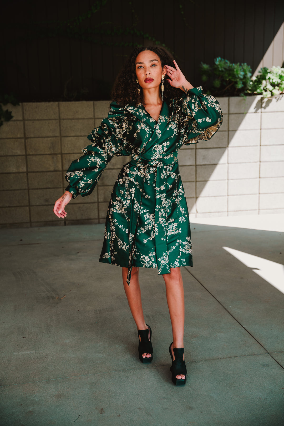 Ruffle Trench Coat in “Madama Butterfly”