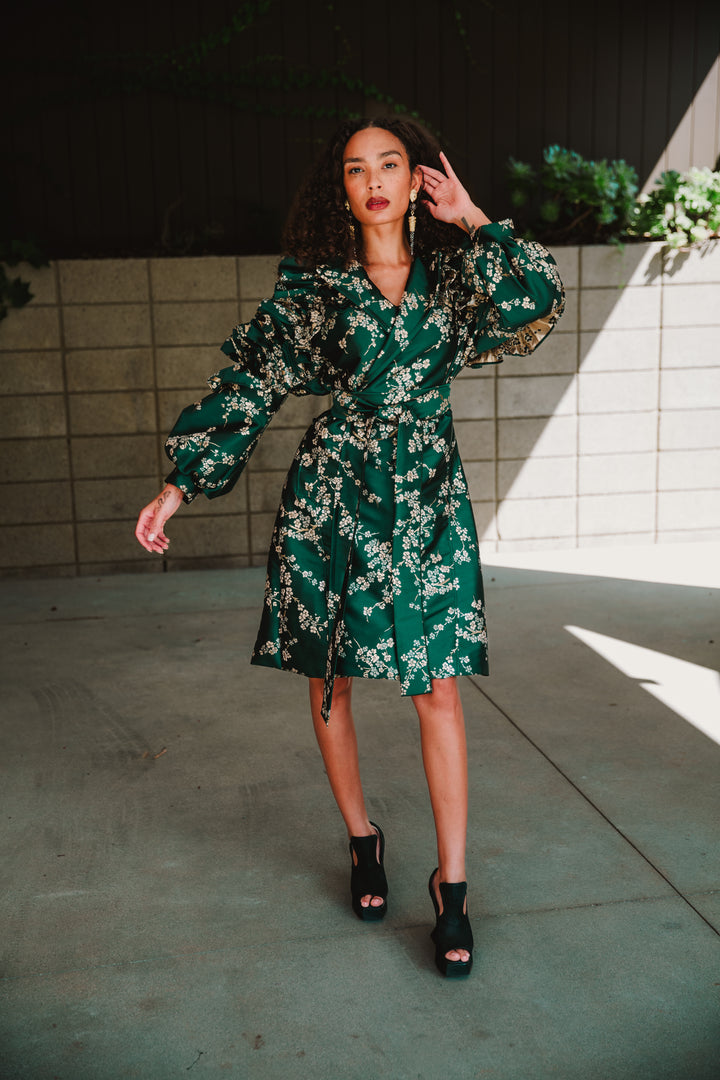 Ruffle Trench Coat in “Madama Butterfly”
