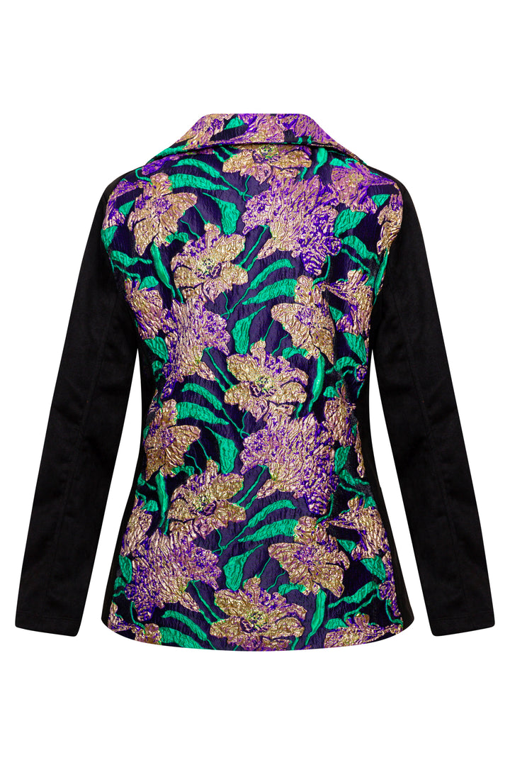 Moto Jacket in "WTF Flower" (Purple)