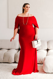 Elegownza Cowl Back Gown (Red)