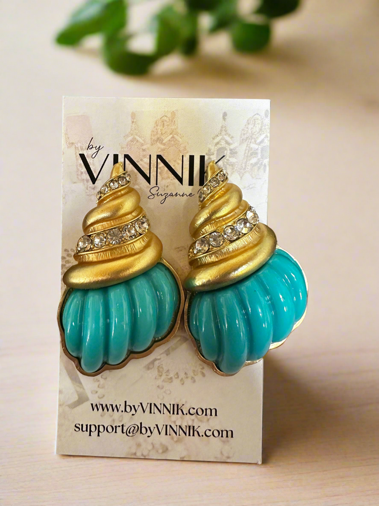Turquoise Shell Earrings