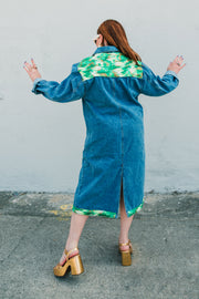 Denim Longline Jacket in “Mon Petit Chou"
