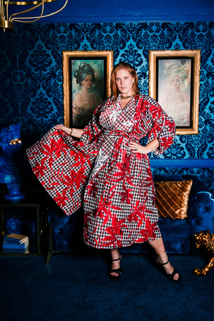 Parisian Coat in "Piqué Houndstooth”