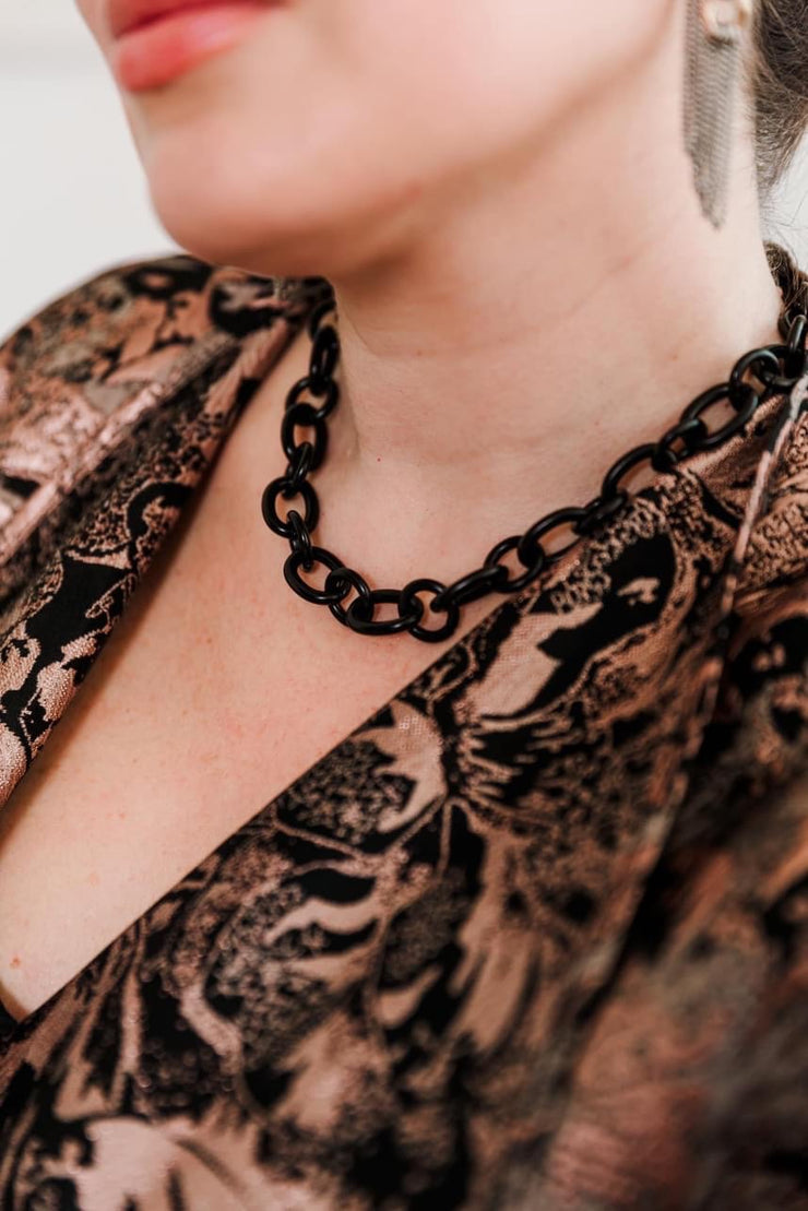 Escape From Paris: Chunky Black Chain Choker
