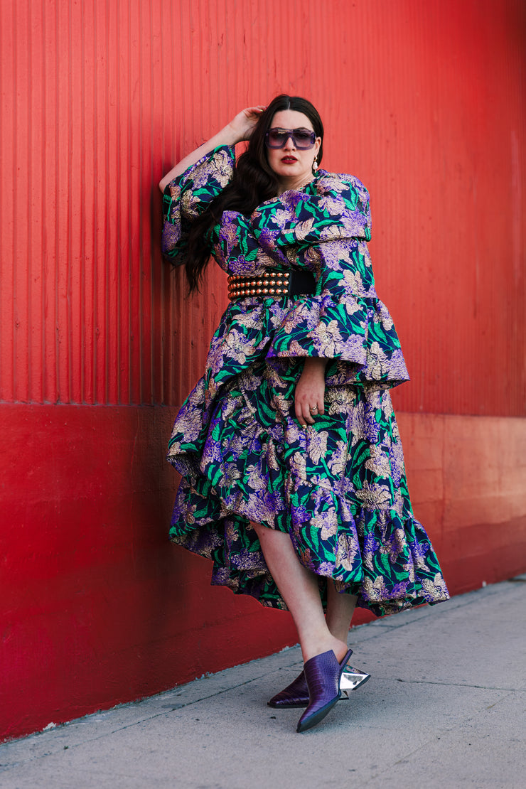Manhattan Opera Coat in "WTF Flower" (Purple)