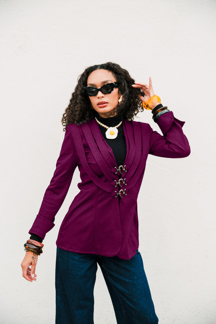 Sartorialist Ponte Blazer in "Elderberry”