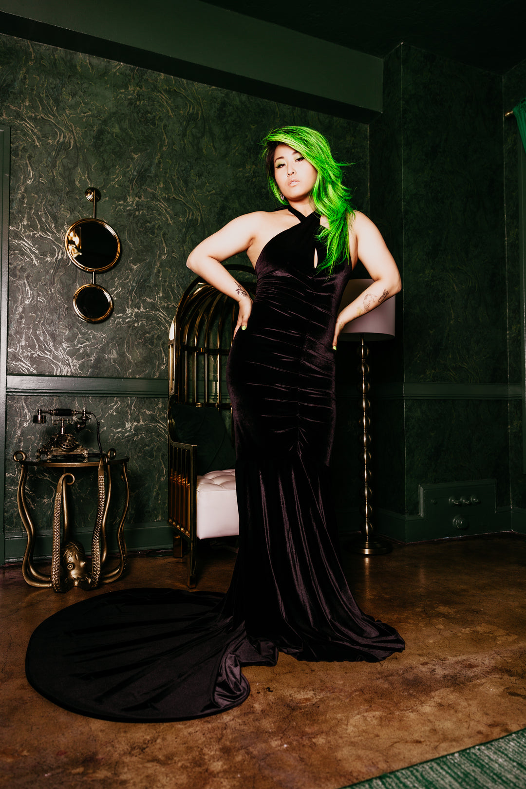 The Hollywood Gown in "Black Velvet"