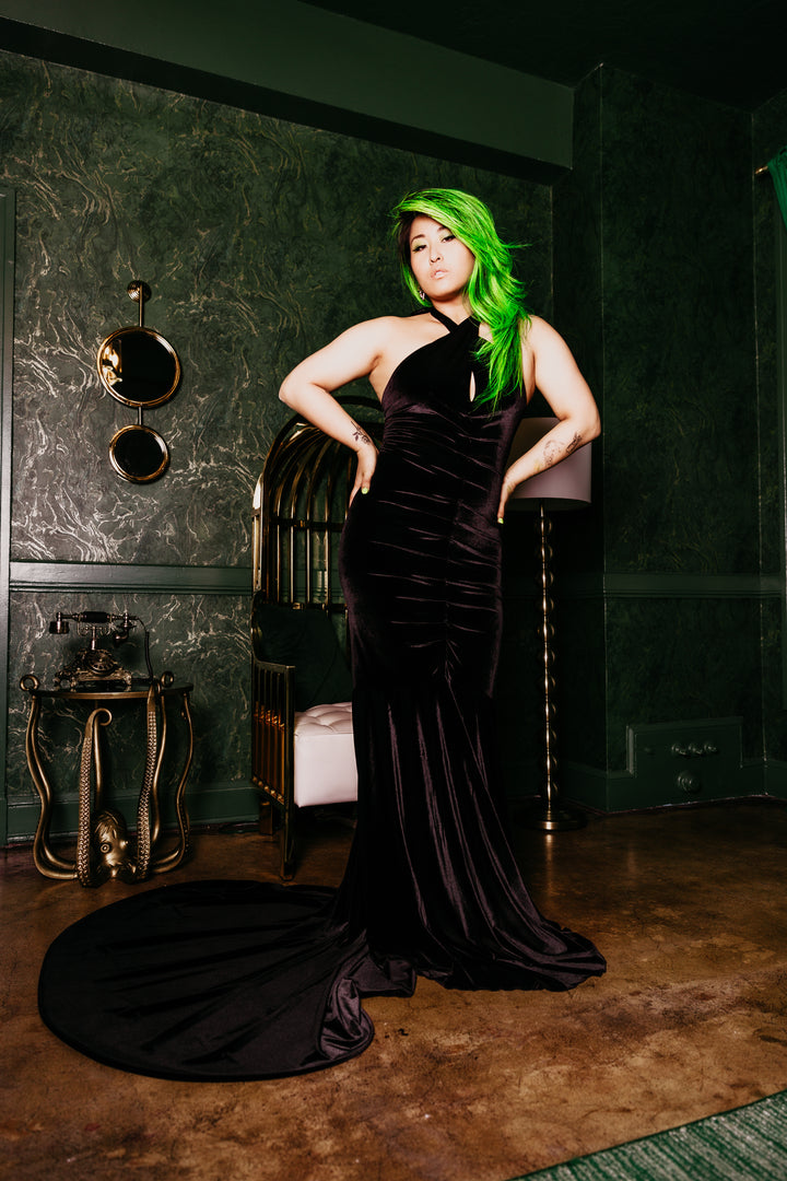 The Hollywood Gown in "Black Velvet"