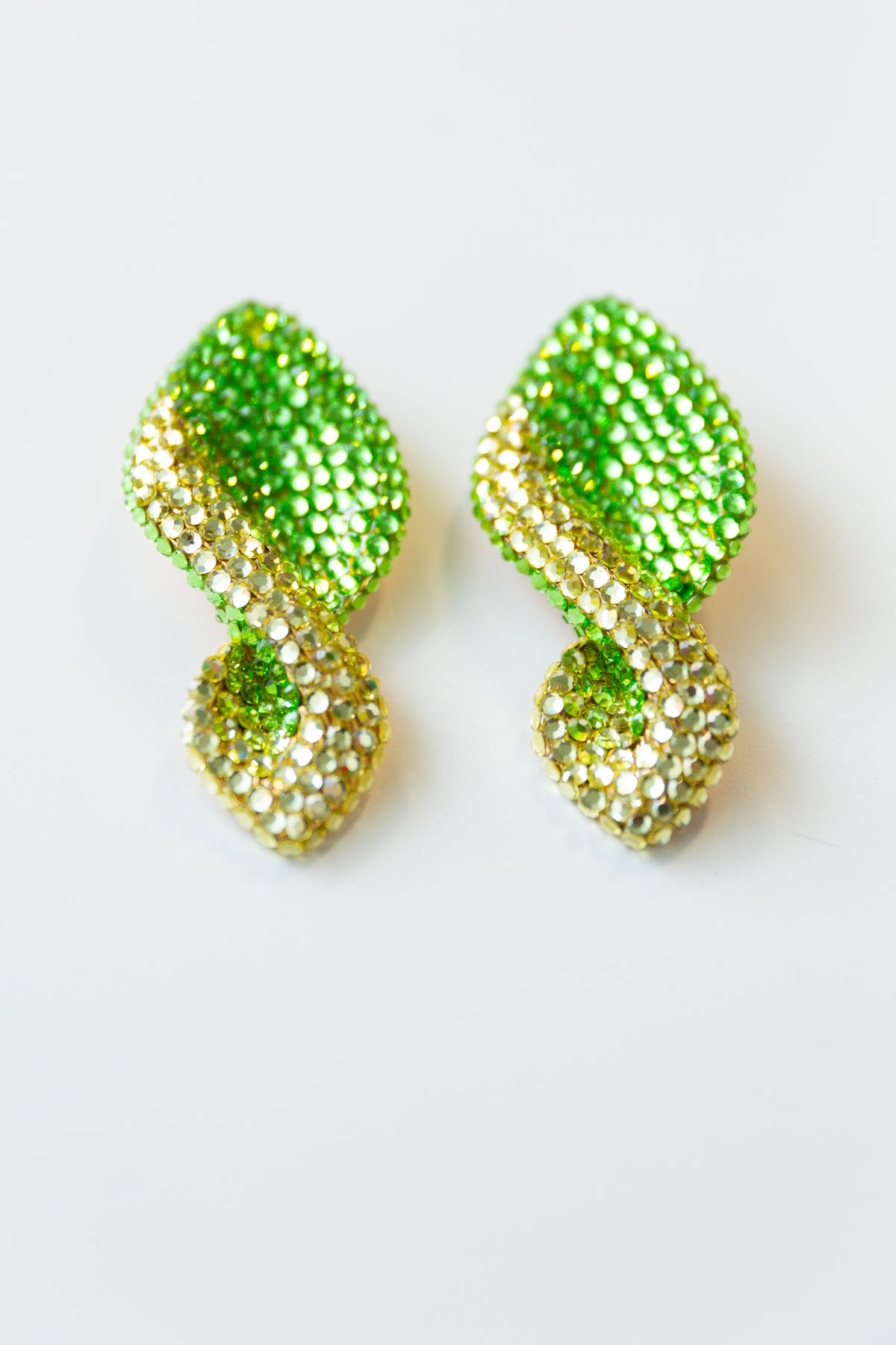 Byvinnik Handmade Swarovski Snake On A Leaf Earrings