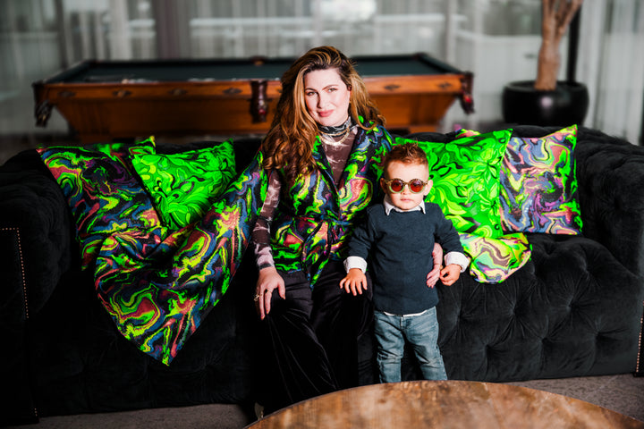 Pillow in "Brat Marble"