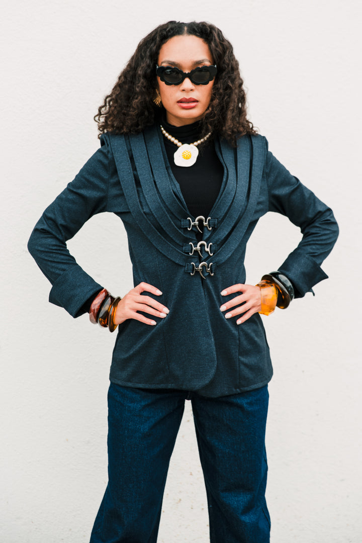 Sartorialist Ponte Blazer in "Denim”