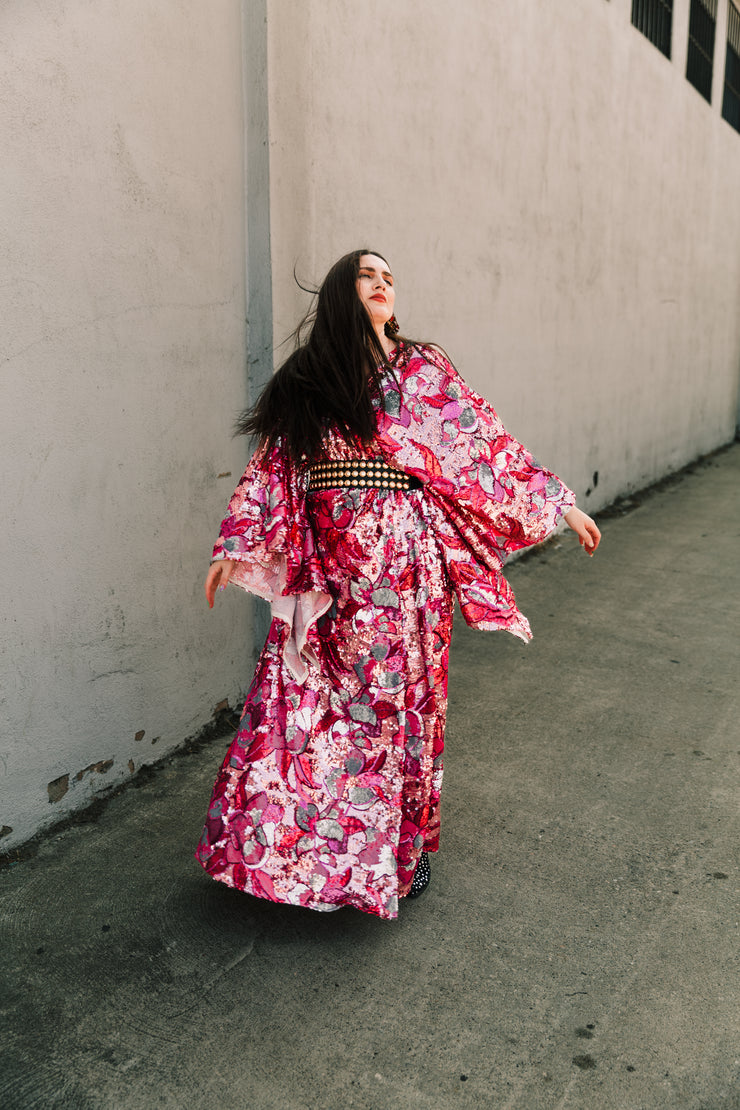 Bohémienne Kimono Robe “Disco Bouquet” (Runway Edition)
