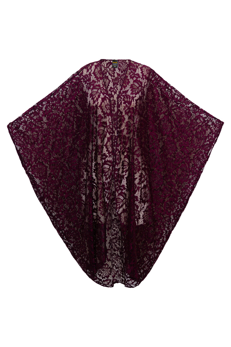 Coloratura Cape in "Cherry Cola Lace"