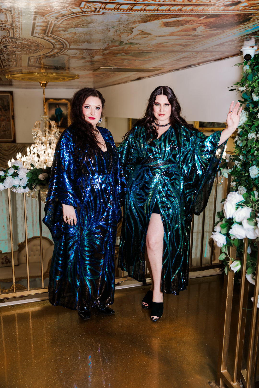 Bohémienne Sequin Kimono Robe in “Lady Sapphire Noir” (Multiple Colors)