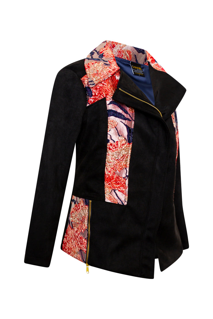 Moto Jacket "WTF Flower" (Pink)