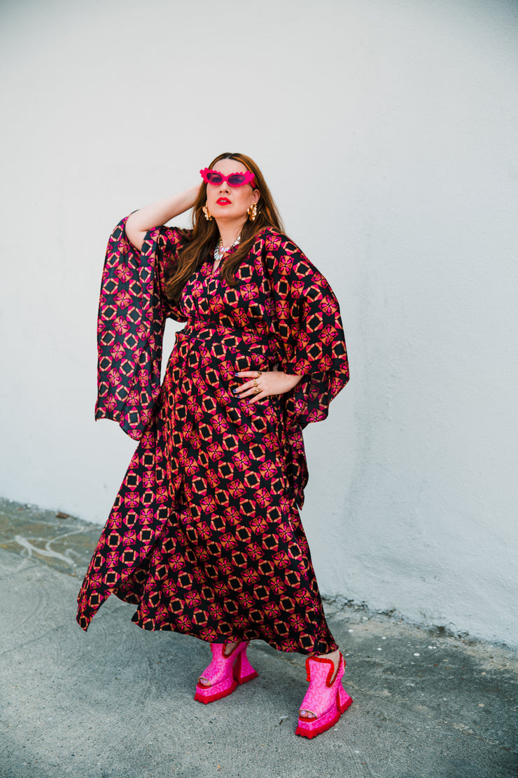 Bohémienne Kimono Robe in “Tropical Terrace"