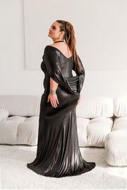 Elegownza Cowl Back Gown (Hematite)