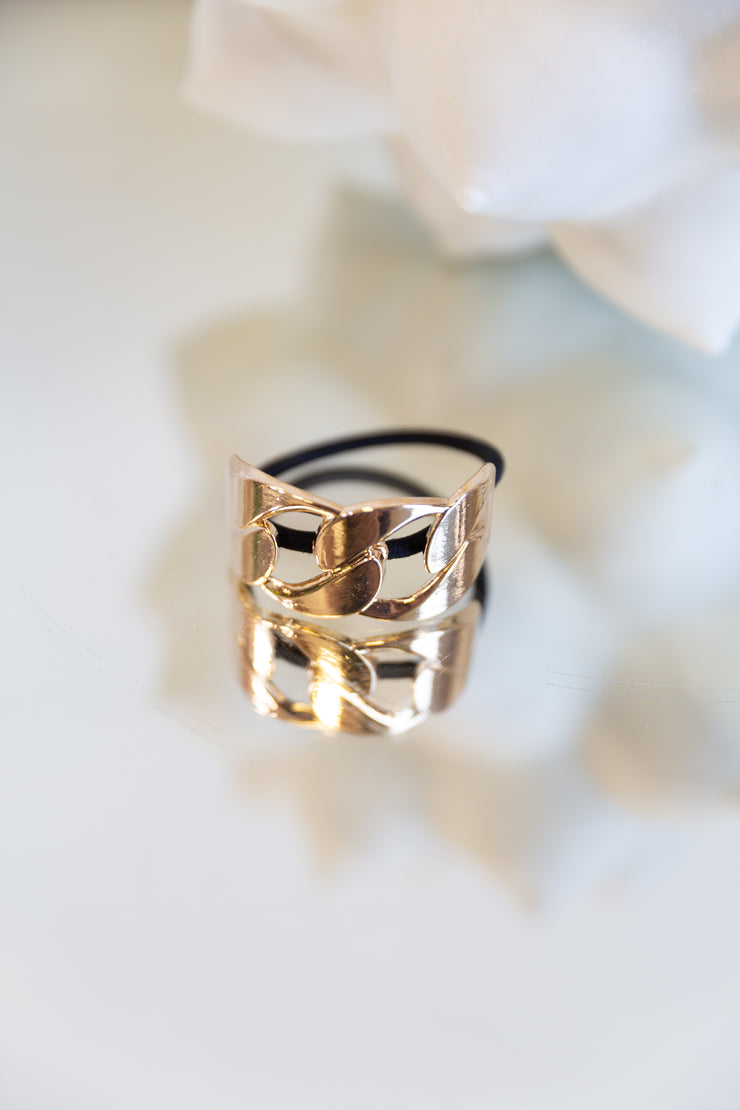 Chain Hairtie (gold & silver)