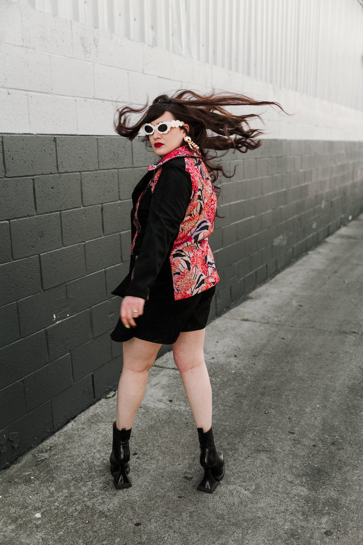Moto Jacket "WTF Flower" (Pink)