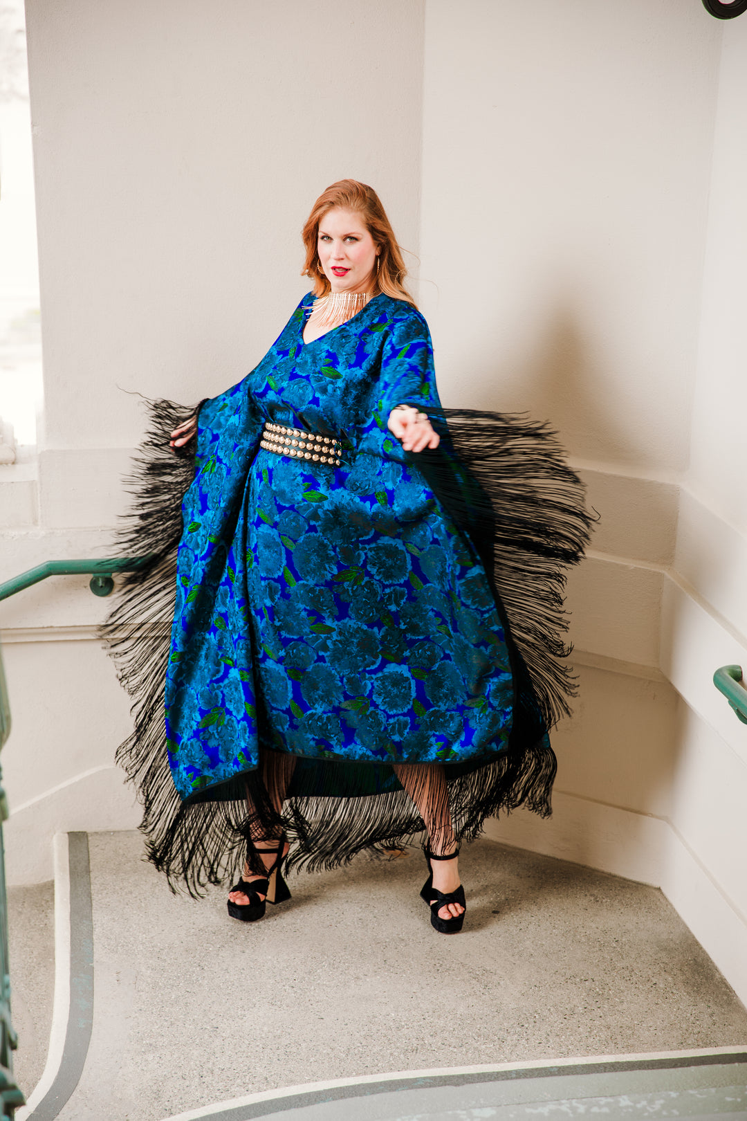 Runway Fringe Kaftan in "Frida"