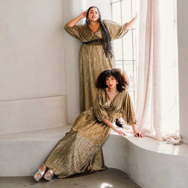 Colla Voce Dress in “Liquid Gold”