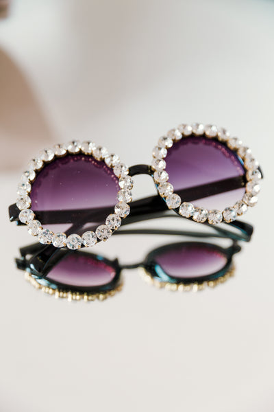 Rhinestone Wonder Sunglasses (Silver)